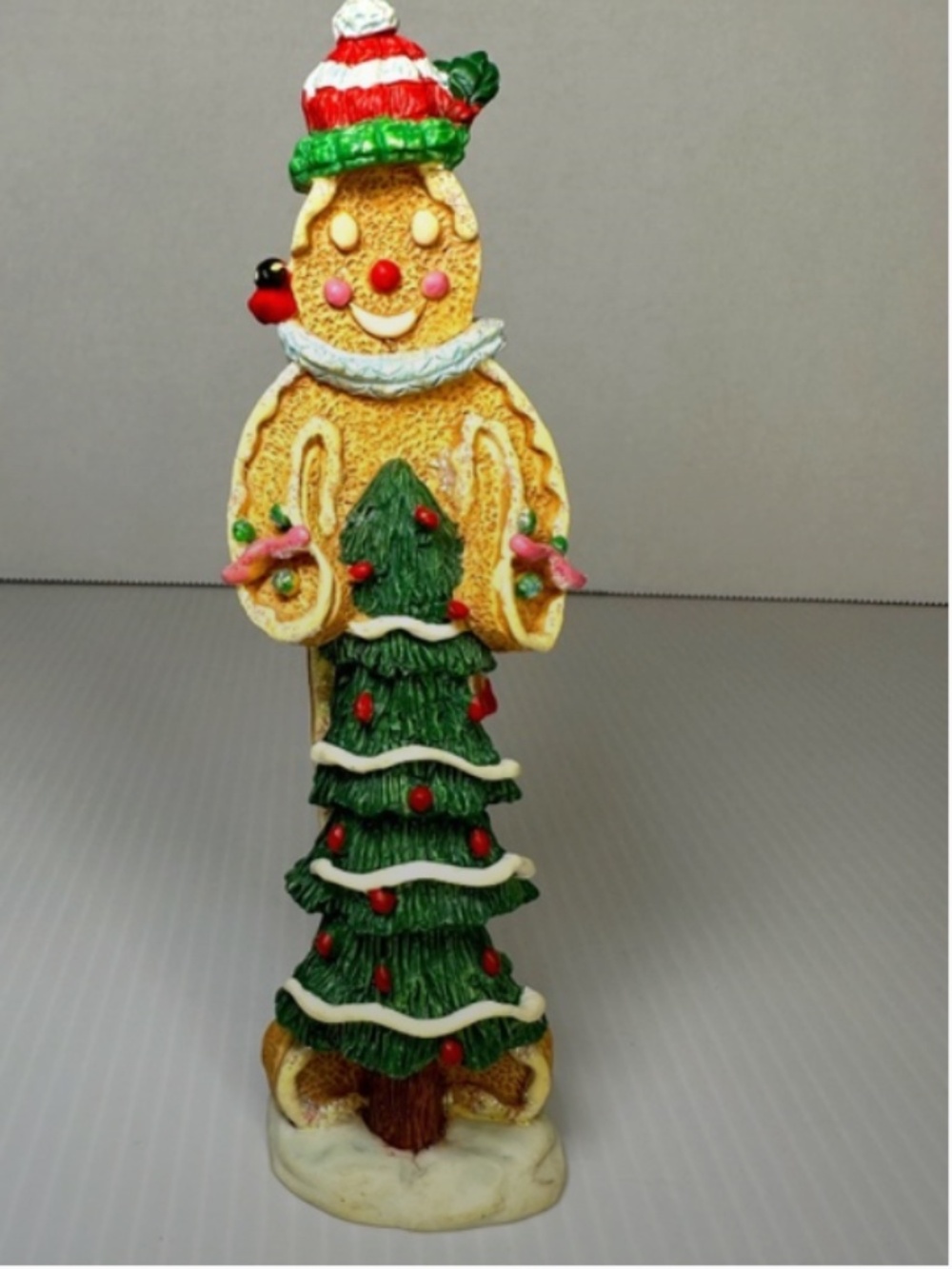 Vintage Pencil Gingerbread Tall Skinny with Skinny Christmas Tree 6 inches